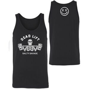 Salty Savage Garbage ‘Dead Lift’ Tank Top in Black Unisex Size Small